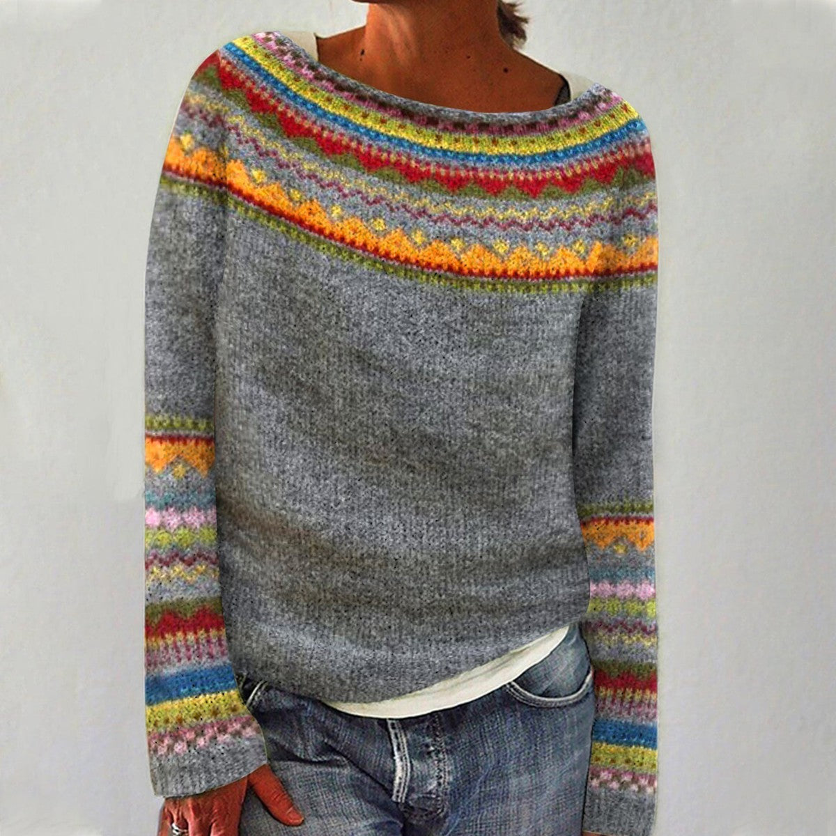 CELINEâą - Pull Multicolore Fair Isle