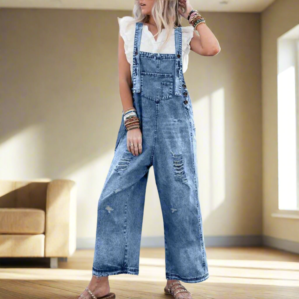 CARMELITA™ – Salopette Ajustable Lavage Vintage