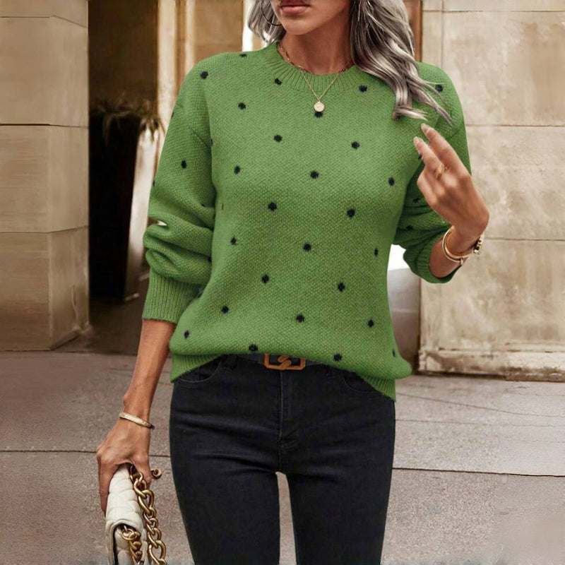 Ophélie™ | Pull Tricoté à Pois