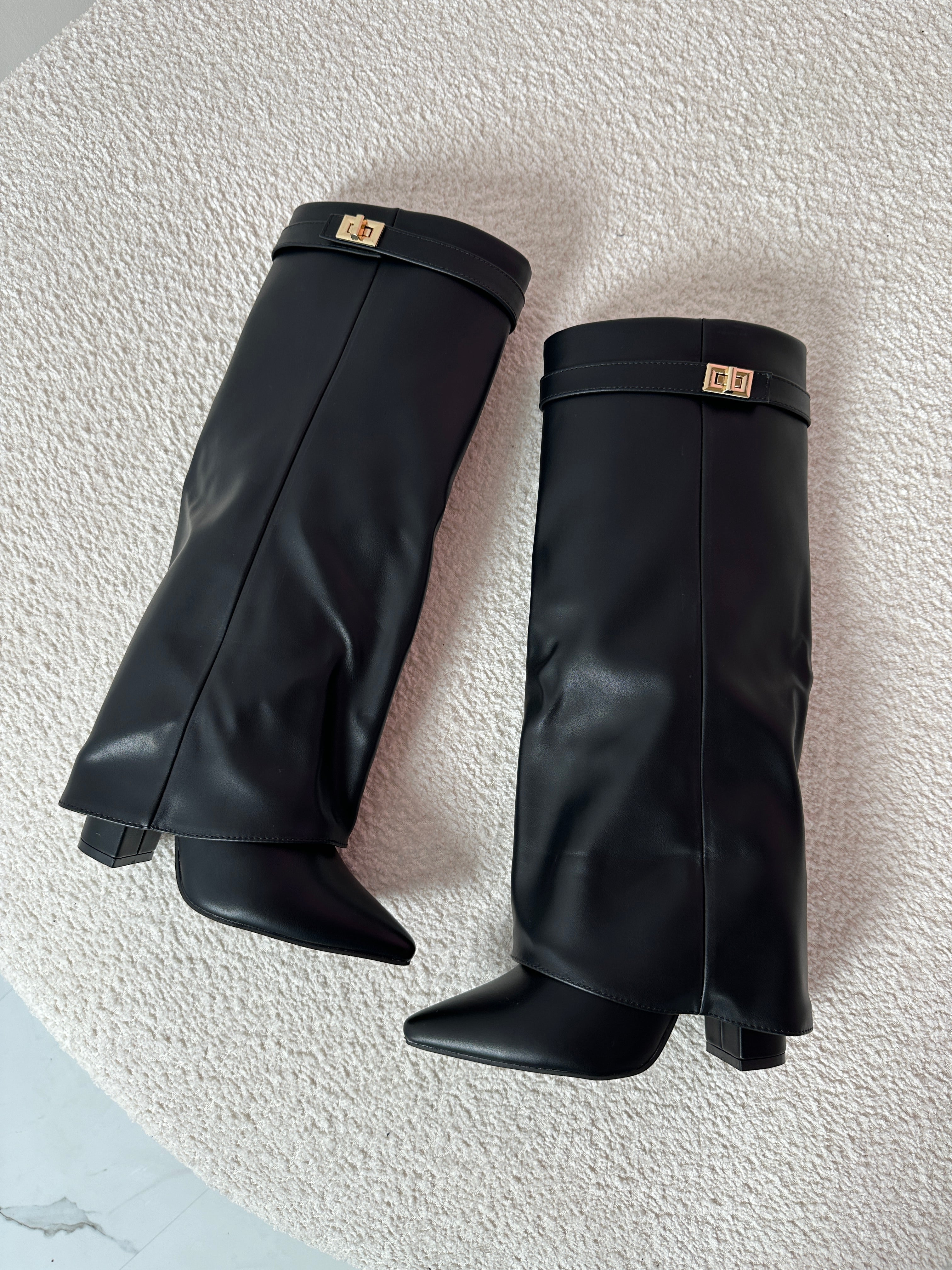 SERENA™ - Bottes en Cuir Noir