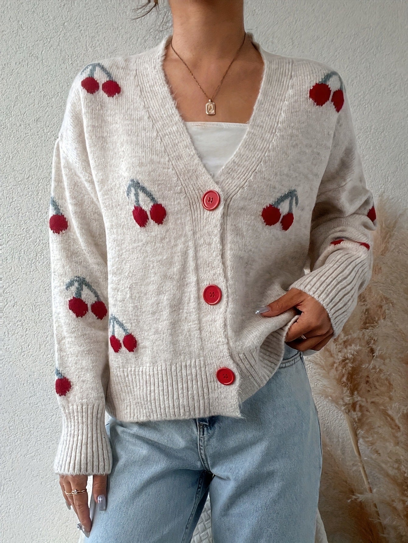 RAINAâą - Cardigan Chic Ă Boutons et Manches Longues