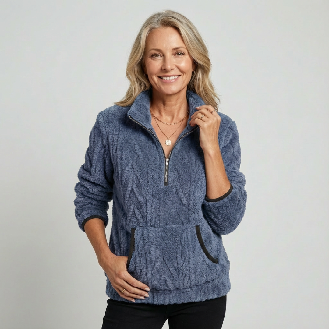 Emilie™ | Pull zippé en peluche