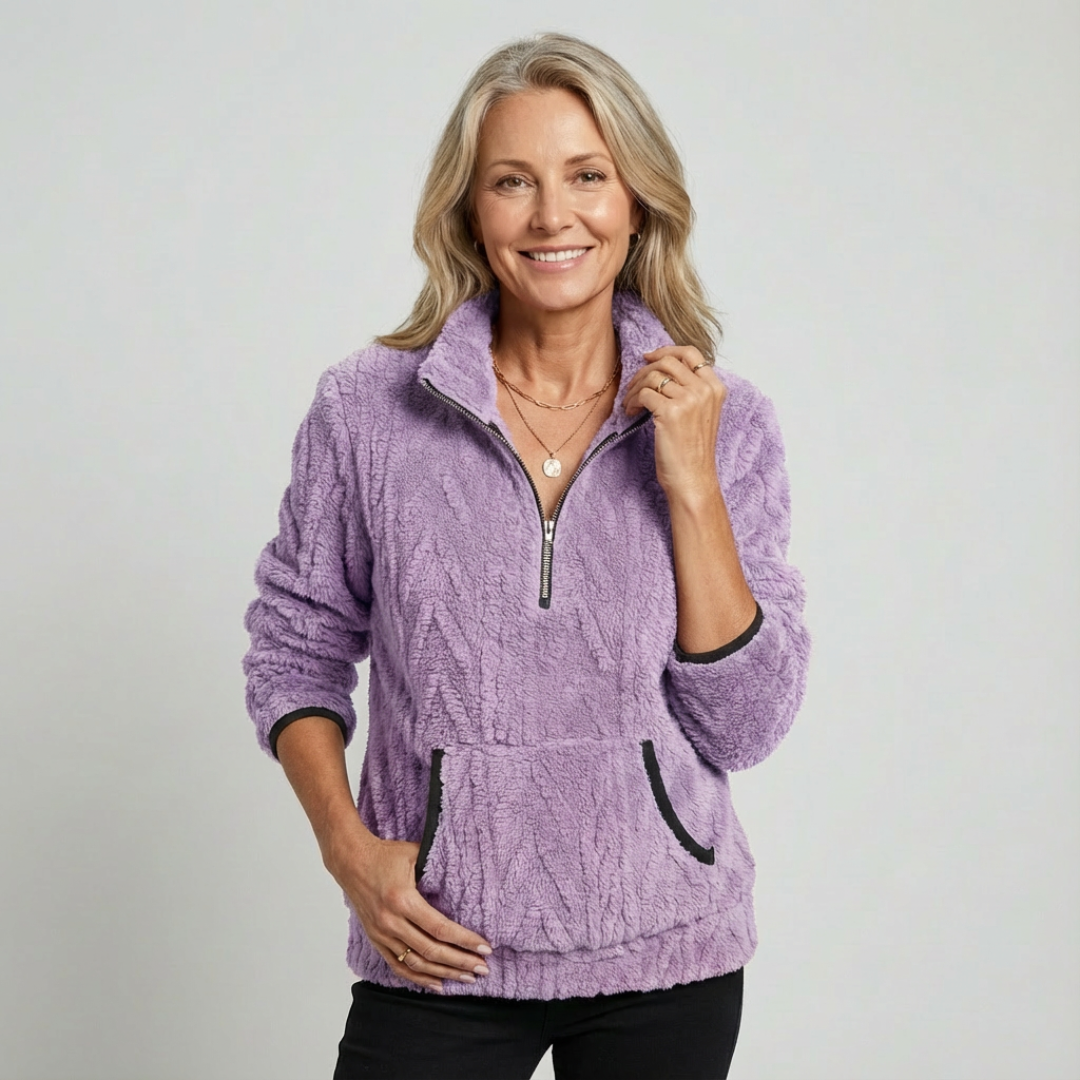 Emilie™ | Pull zippé en peluche
