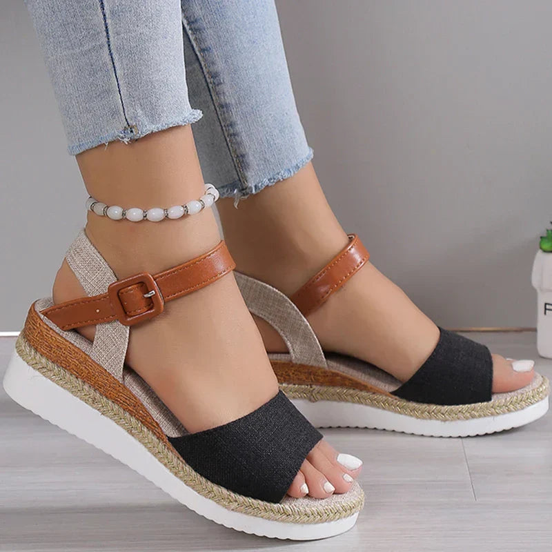 CHARLENE™ – Sandales à Talon Wedge de Style Décontracté
