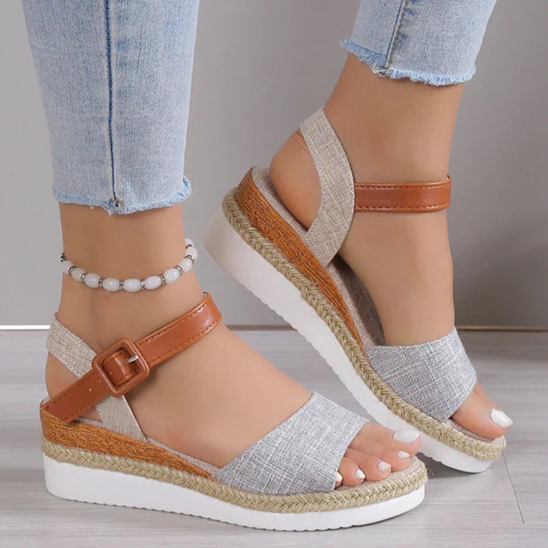CHARLENE™ – Sandales à Talon Wedge de Style Décontracté