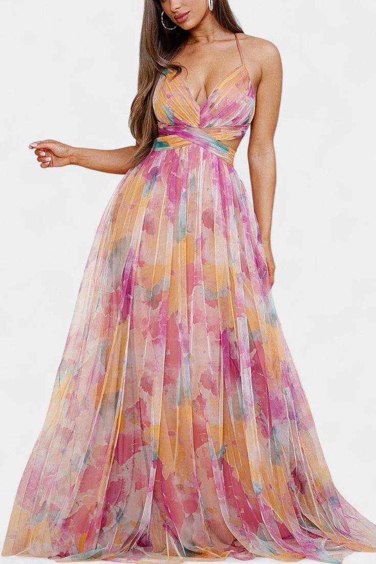 Athena | Robe Maxi Aquarelle