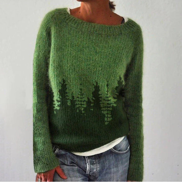 LAURIE™ - Pull en Tricot Forestier