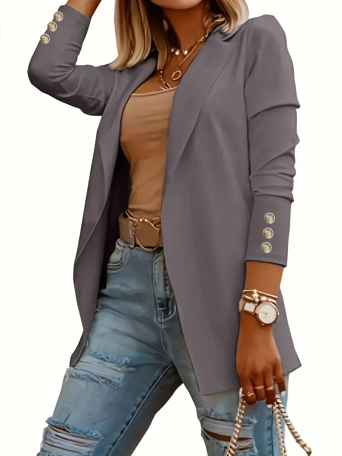 EMMA™ - Veste Chic à Devant Ouvert