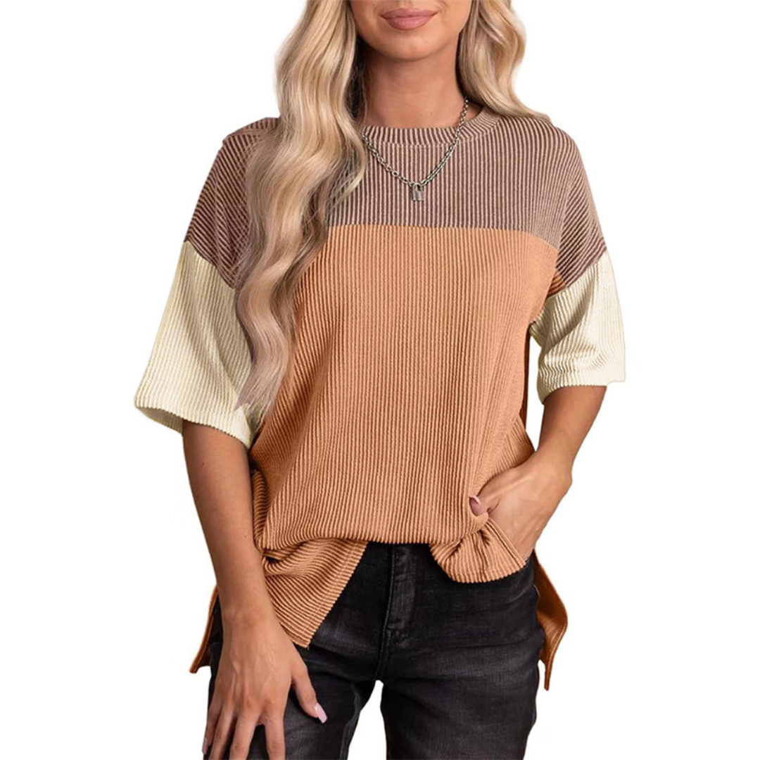 BRYNLUE™ – Haut d'été décontracté à coupe ample à rayures