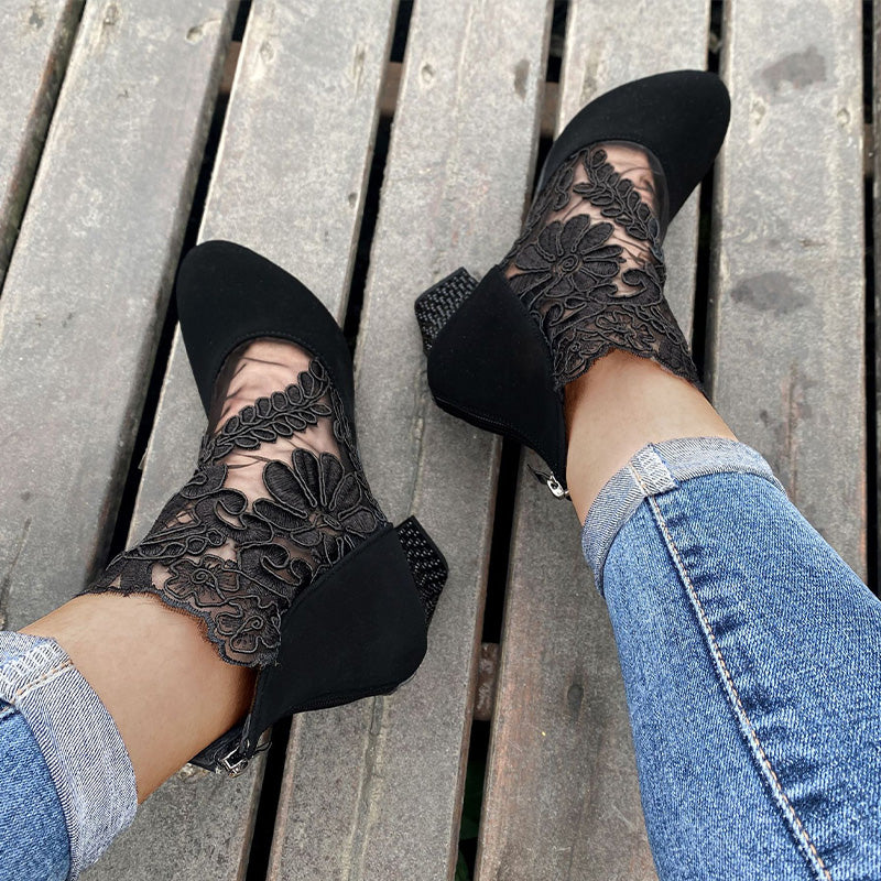 JOLIE™ - Bottes à Talons en Dentelle Chic