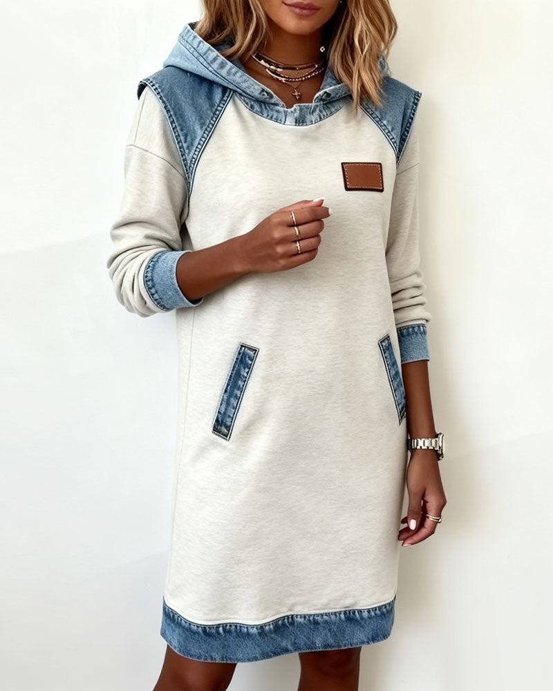 Robe en jean avec capuche