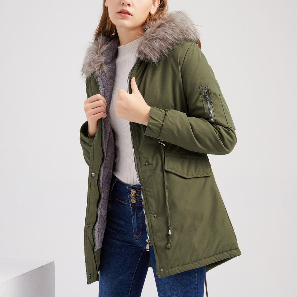MARINA™ | Parka en Velours Chaud avec Finitions