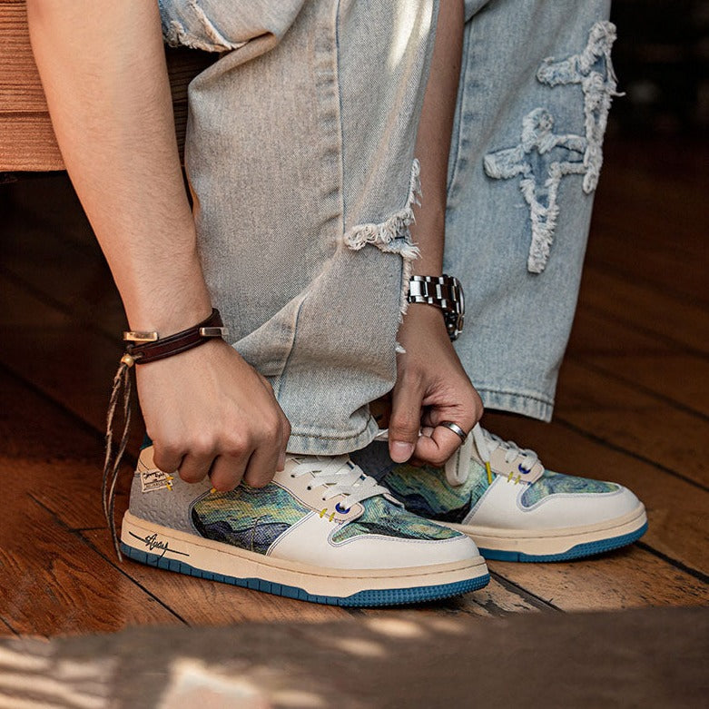 VAN GOGH™ | Baskets Inspirées de La Nuit Étoilée