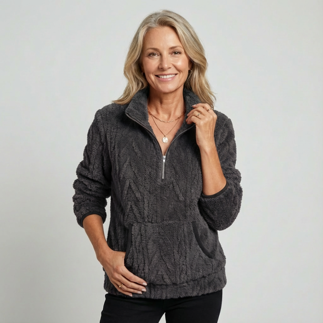 Emilie™ | Pull zippé en peluche