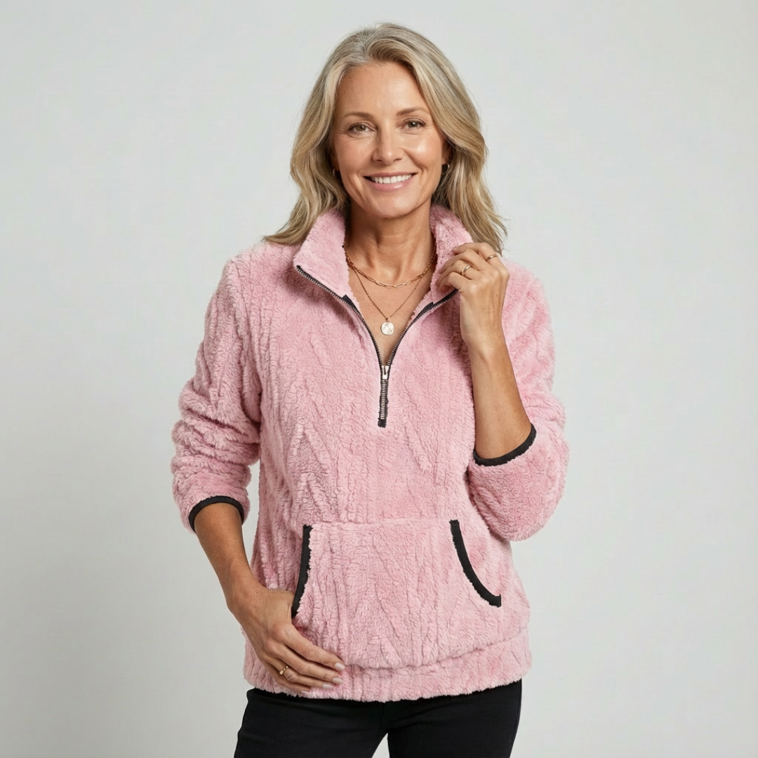 Emilie™ | Pull zippé en peluche