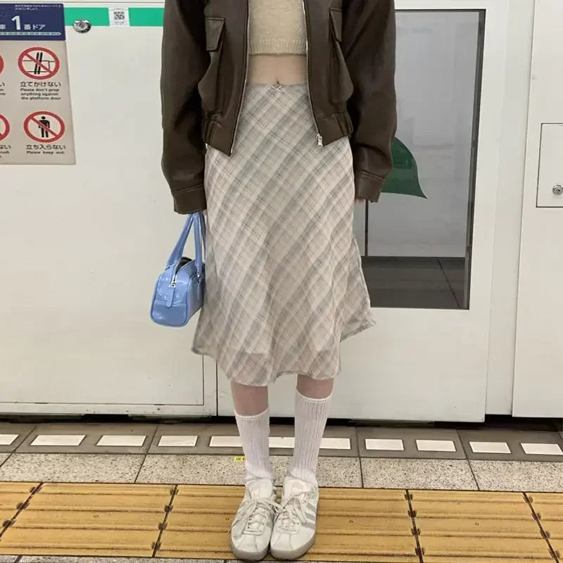 MORIAH™ – Jupe Midi à Carreaux Classique