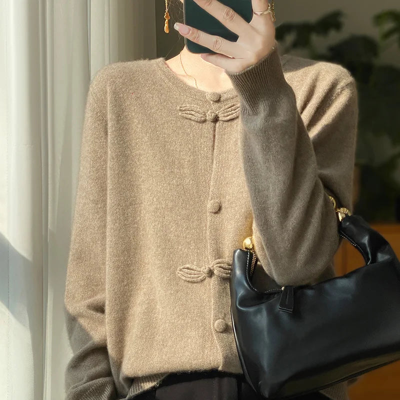 BELLA™ - Cardigan Chic avec Nœud