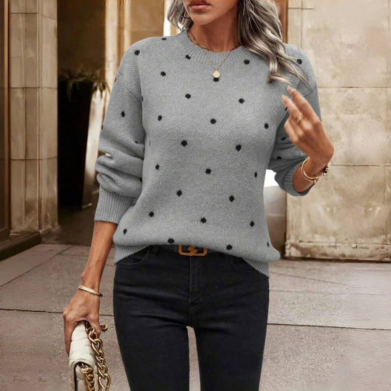 Ophélie™ | Pull Tricoté à Pois