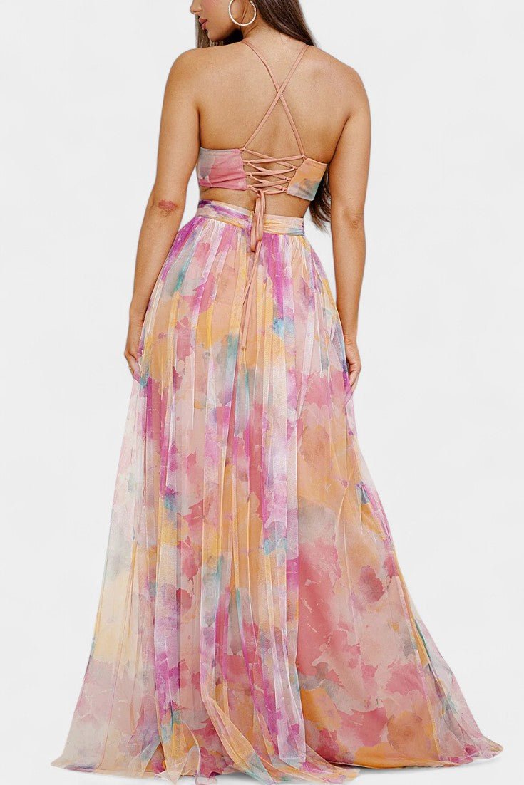 Athena | Robe Maxi Aquarelle
